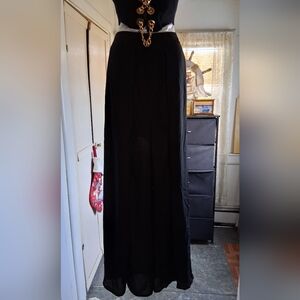 Elegant Black Women's Overlay Pants